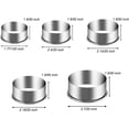 thumbnail image 2 of 5-Piece Stainless Steel Round Cookie Biscuit Cutters Set, Graduated Sizes for Pastries, Dough, Doughnuts, 2 of 5