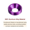 thumbnail image 4 of Unique Bargains Lot de 30 Rondelles à Encastrer M5 en Alliage d'Aluminium Anodisé, Violet, 4 of 4