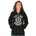 thumbnail image 4 of Feeling Cranky Bicycle Crank Cyclist Unisex Fleece Graphic Zip Up Hoodie Brisco Brands 2X, 4 of 5