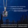 thumbnail image 2 of Gem Stone King 14K Yellow Gold Green Mystic Quartz Pendant Necklace | 3.00 Cttw | Gemstone Birthstone | Oval 10X8MM | Gold Necklace for Women | With 18 inch Gold Chain, 2 of 6