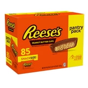 Reese's Milk Chocolate Snack Size Peanut Butter Cups Candy, Pantry Pack 46.75 oz, 85 Pieces