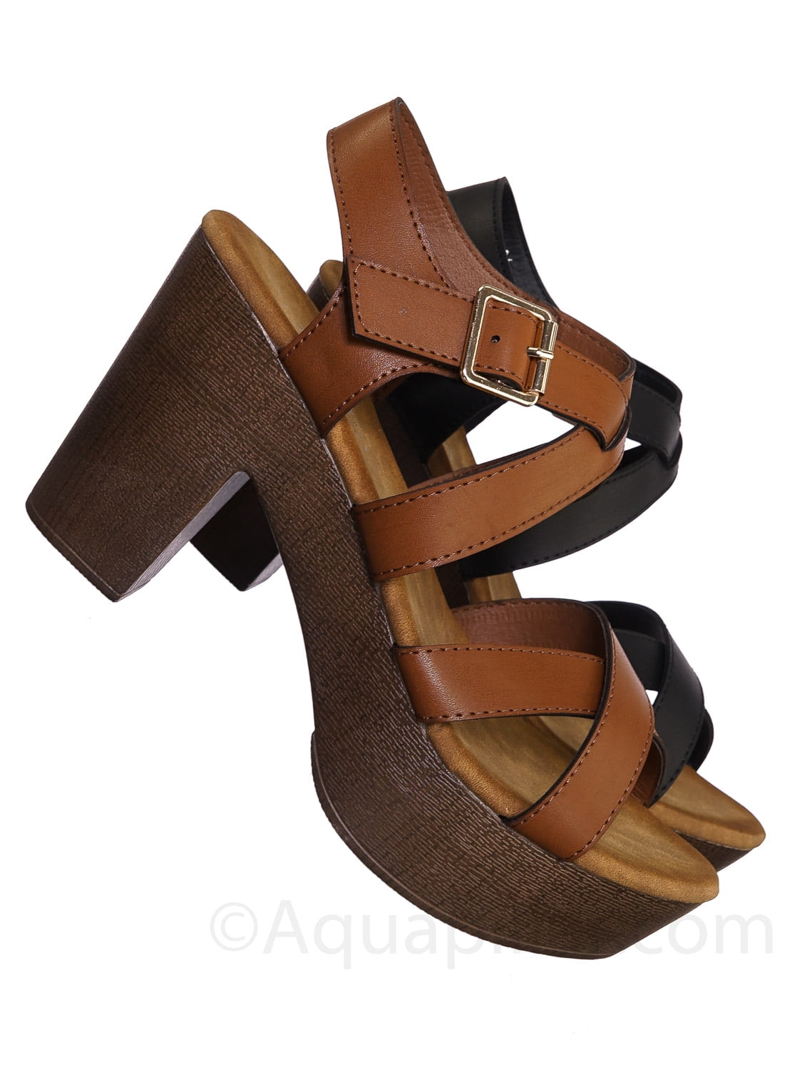 Buy > wooden heel sandal > in stock