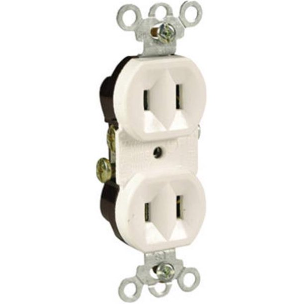 4025WCC20 15A, 125V 2 Pole Standard Duplex Outlet White