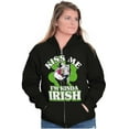 thumbnail image 4 of Popeye Olive Kiss Me Im Kinda Irish Unisex Plus Size Zip Hoodie Brisco Brands 2X, 4 of 5