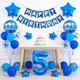 thumbnail image 3 of Decoración con globos para fiesta de quinto cumpleaños de HAUCIAJEIN, azul, 3 of 4