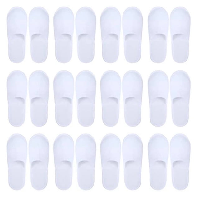 20 Pares de Pantuflas Desechables con Punta Cerrada para Mujeres y Hombres Pantuflas Desechables Antideslizantes de Felpa Cepillada Ultrafinas para Hotel y Hogar