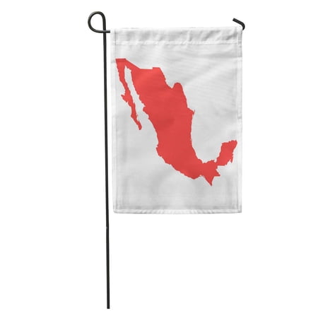 SIDONKU Abstract Map of Mexico America Border Cartography Chart Contour Country Garden Flag Decorative Flag House Banner 12x18 inch