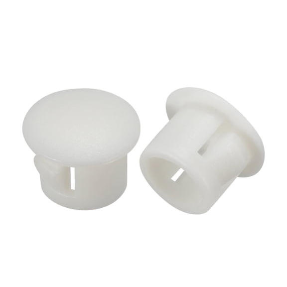 50pcs  7.8mm x 8mm Black Nylon Round Snap Locking Panel Hole Cover