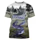 thumbnail image 4 of Camiseta cómoda informal para hombre, camiseta deportiva ajustada con estampado de elementos de pesca en el bosque, transpirable, de manga corta, a la moda, 4 of 5