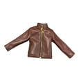 thumbnail image 2 of Chaqueta de cuero PU 1/6 CUTICAT Abrigo en miniatura rojo, 2 of 8