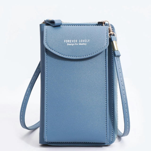 Pu Leather Blocking Crossbody Cell Phone Bag For Women Wallet Purse, Small Crossbody Cell Phone Purse For Women