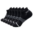 thumbnail image 3 of Havenx Men's sweat-absorbing thin, breathable mesh sports short socks,Black, 3 of 4