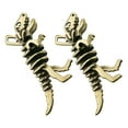 thumbnail image 5 of WORGEOUS 2Pcs Golden Brass Dinosaur Keychain for Pendant and Buckle, 5 of 8