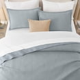 thumbnail image 6 of IR Imperial Rooms 3-Piece Linen Quilt Set, Ultrasonic Embossed Bedspread Soft Lightweight Coverlet, King, Grey, 6 of 10