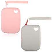 yingyy 2piece Silicone Dog Treat Pack Safe Durable For Dog Walking Silica Gel Dog Treat Pouch Pet Snack Pack Non-toxic Grey+Pink 1Set
