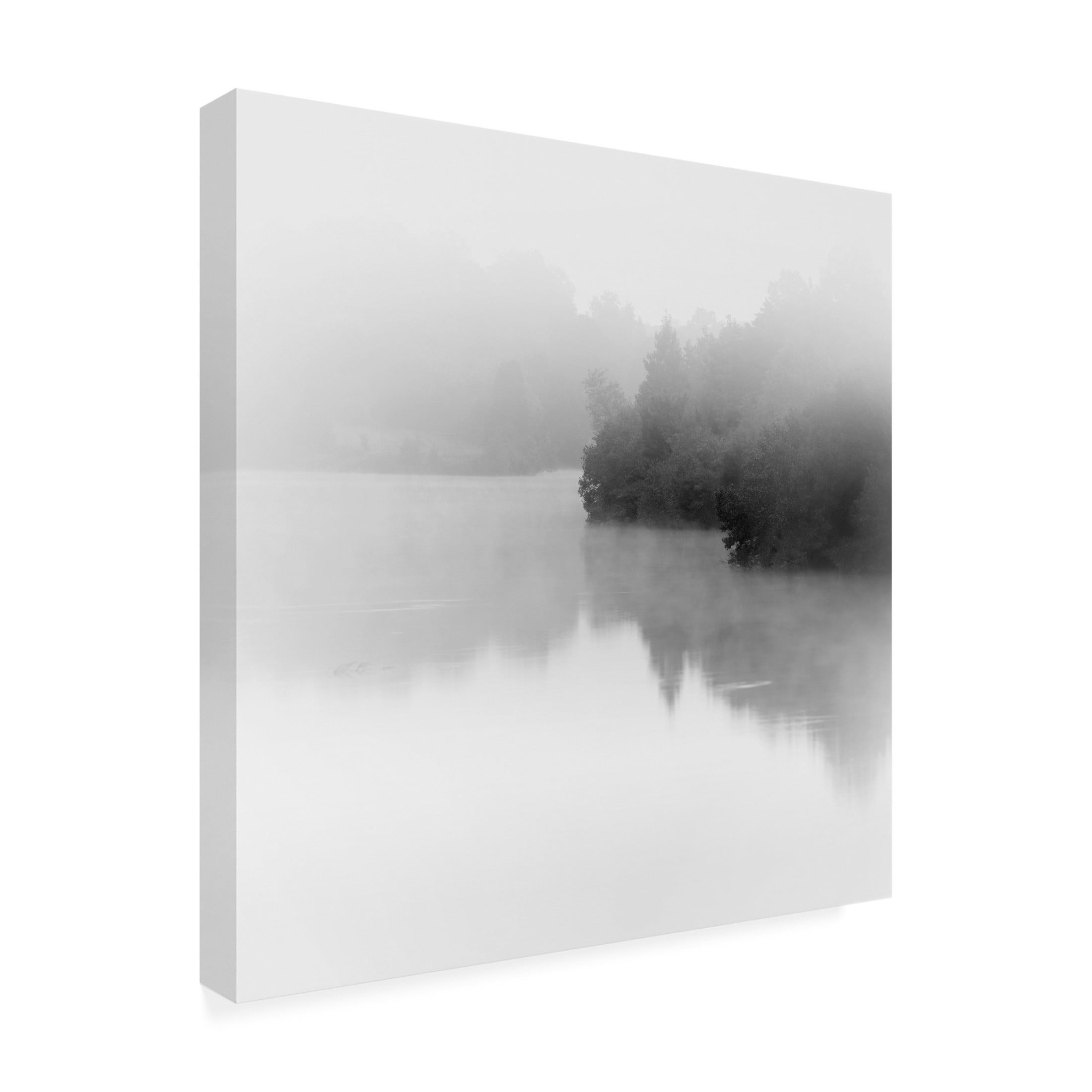 Canvas Wall Art - Nicholas Bell 'Tranquil Lake' Wall Art for Living Room, Bedroom, or Office Décor by Trademark Fine Art - 18 x 18 Inches