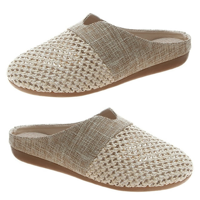 EeaseCA 1 Paire Version Coréenne Chaussures en Paille Harajuku Sans Talon Bas pour Fille Femme