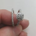 thumbnail image 4 of Pompeii 1 ct Diamond Cushion Halo Engagement Wedding Ring Set 10k White Gold (H/I,I1-I2), 4 of 4