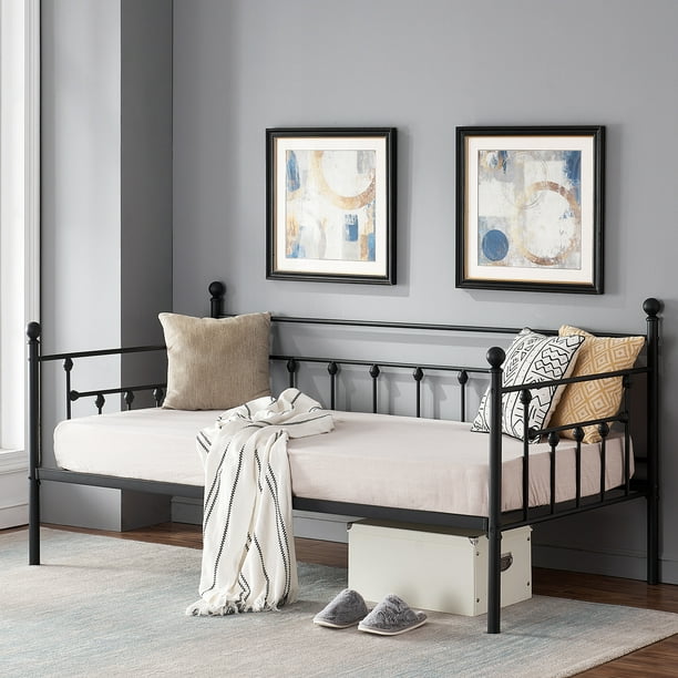 VECELO Metal Daybed Frame Multifunctional Platform Bed with Underbed