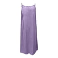 thumbnail image 3 of Girls Cotton Linen Maxi Cami Dresses Drawstring Backless Sleeveless Sundress Spaghetti Strap Casual Flowy Beach Vacation Summer Dress, 3 of 5