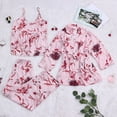 thumbnail image 4 of Fgnfyis Ensemble pour Femmes 3 Pcs à Manches Longues avec Shorts et Bretelles Tenue d'Intérieur Pyjama Ensembles de Pyjama pour Femmes Rose TG, 4 of 9