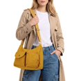 thumbnail image 3 of BadPiggies Waterproof Crossbody Bag for Women Nylon Messenger Bag Casual Shoulder Handbag Purse Bookbag - Yellow, 3 of 9