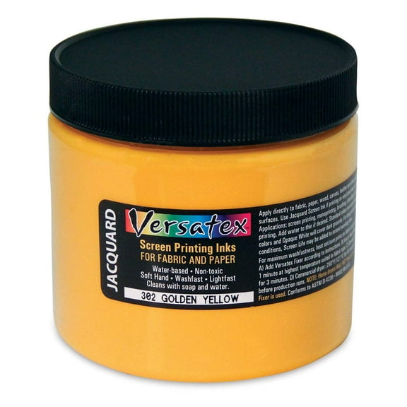 Jacquard Versatex Screen Printing Ink - Golden Yellow, 16 oz jar
