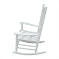 thumbnail image 6 of Outdoor Rocking Chair, Patio Wooden Rocking Chair with Smooth, High Back Armrests, for Garden, Balcony, Porch, White, 6 of 7