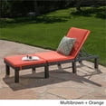 thumbnail image 4 of Noble House Jamaica Outdoor MultiBrown Wicker Chaise Lounge with Orange Cushion, 4 of 18
