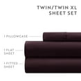 thumbnail image 4 of Wrinkle Resistant Super Soft Bed Sheets Set, Twin 3-Piece Solid in Purple by Comfort Canopy, 4 of 12
