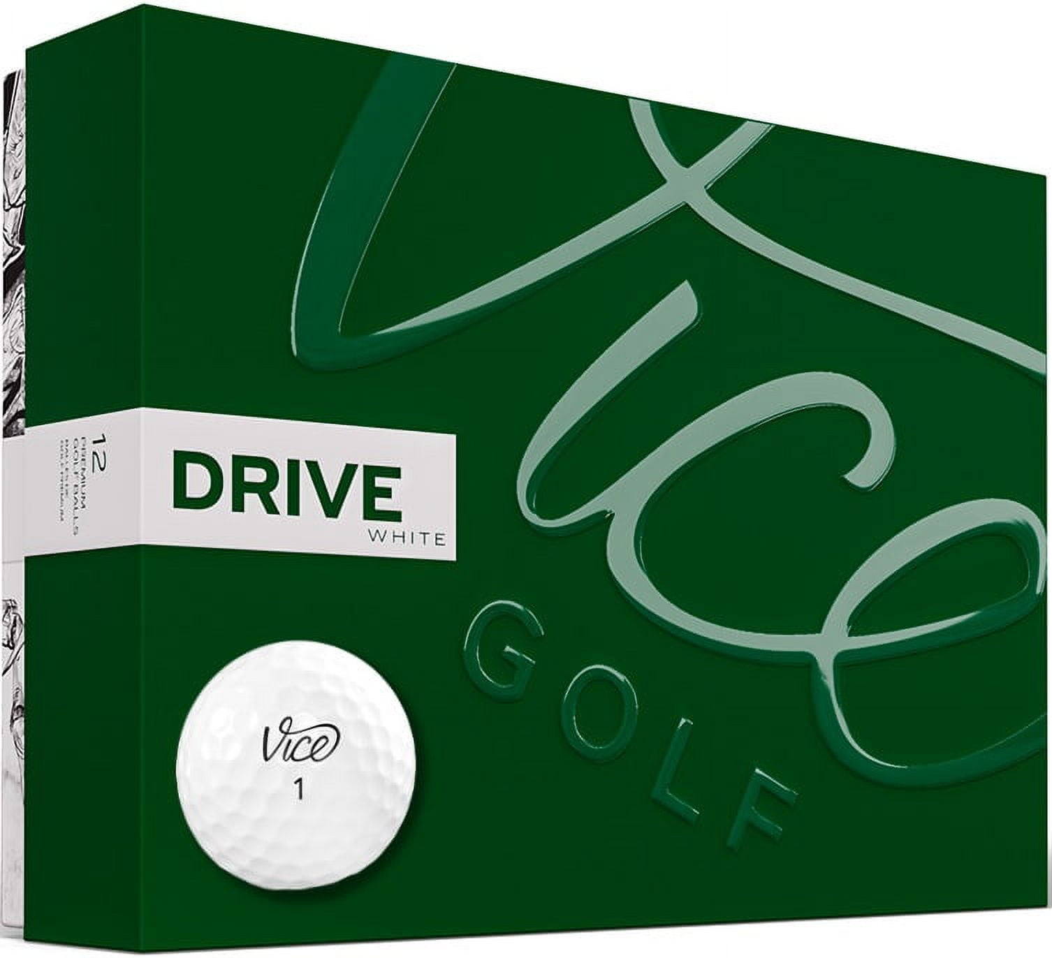 Vice Golf Drive White Golf Ball - 1 Dozen