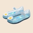 thumbnail image 2 of ZQUUVOU Girls Jelly Sandals Cute Mary Jane Princess Shoes Daisy Decor Closed Toe Summer Beach Shoes for Little Kids Toddler Sky Blue, 2 of 9