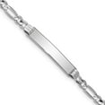 thumbnail image 5 of 14K White Gold Figaro Link ID Bracelet, 5 of 6