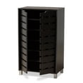 thumbnail image 3 of Baxton Studio Ernest Modern and Contemporary Dark Brown Finished Wood 2-Door Shoe Storage Cabinet, 3 of 10