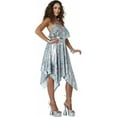 thumbnail image 4 of 70's Mirrorball Disco Dress Adult Costume - Silver, 4 of 4