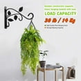 thumbnail image 4 of Visland Hanging Plant Bracket, 12in Wall Mount Hanging Plant Hook, Rust-Resistant Decorative Metal Plant Hanger for Hanging Plant Flower Lantern Bird Feeder Wind Chimes, 4 of 8