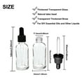 thumbnail image 2 of 5 Pack Transparent Glass Dropper Bottle with 1 Funnels & 1 Dropper & 14pcs/sheet small bottle stickers 30ml Glass Bottles for Essential Oils, Liquids - Leakproof Travel Bottles, 2 of 5