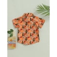 thumbnail image 4 of Wassery Western Toddler Boy Clothes Cow Print Button Down Shirt Short Sleeve T-Shirt Tops Casual Summer Outfits 6M-4T, 4 of 9