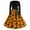 Ginger, variant on WTOBBY Women's Flared Halloween Dress Stylish with Bat and Pumpkin Print, V-Neck, Long Sleeves, Hollow Party Design for Casual Retro Fashion Wear ,Black L