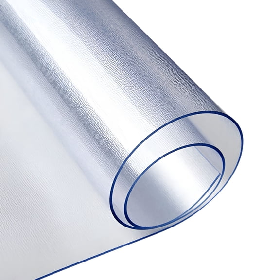 RLESO Clear Vinyl Floor Runner 1.5mm Thick, Heavy Duty Chair Mat Protector for Carpet and Hardwood, Skid Resistant Plastic Mat for Office, Stairs, and Entryways