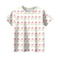 thumbnail image 5 of WTOBBY Toddler Boys and Girls Fruit Print Short Sleeve T-Shirt Top - Casual Kids Shirt with Round Neck for Summer Play, School, and Everyday Comfort,Pink 150, 5 of 5