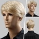 thumbnail image 2 of Peluca corta rubia para hombre con flequillo lateral para un estilo moderno y seguro, 2 of 8