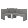 thumbnail image 7 of Linon Wickford Indoor Corner Dining Breakfast Nook Set with Storage, Table, and Bench, Seats 5-6, Gray, 7 of 7