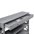 thumbnail image 2 of Convenience Concepts Oxford 1 Drawer Console Table with 2 Open Shelves, Gray, 2 of 5
