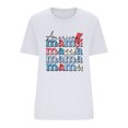 thumbnail image 3 of Elegante blusa de manga corta con cuello redondo y manga abullonada para mujer OAVQHLG3B Store  lin121212, 3 of 3