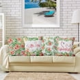 thumbnail image 2 of Summer Flamingo Pillow Covers 20x20 Set of 4, Tropical Plants Palm Leaf Throw Pillow Covers Pink Hibiscus Flowers Pillowcase Monstera Cushion Case Decorative for Home Outdoor Yard, 2 of 5