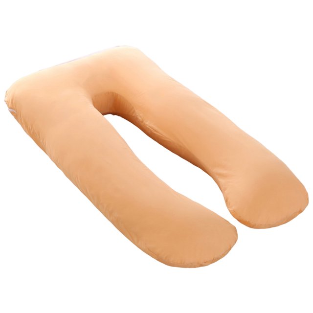 CSChome Side Sleeping Pillow Multifunctional U shaped Side Sleeping Pillow Stress Relieving Design Lumbar Support Insert Cushion for Bedroom