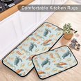 thumbnail image 5 of 2-Piece Kitchen Mat Set Non Slip Washable Floor Mats Decorative Rugs for Kitchen Sink Laundry Turtles Seahorses and Fish Pattern, 5 of 7