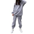 thumbnail image 1 of Sudaderas Con Capucha Para Mujer Pantalones Para Sudaderas Para Otoño Invierno Chándal De Jogging Cálido Gris Xl SM SunniMix Chándal de sudor, 1 of 4
