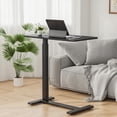 thumbnail image 6 of ZUNMOS Mobile Standing Portable Rolling Desk & Overbed Laptop Height Adjustable Work Table with Hidden Casters for Home Office, Black, 6 of 8